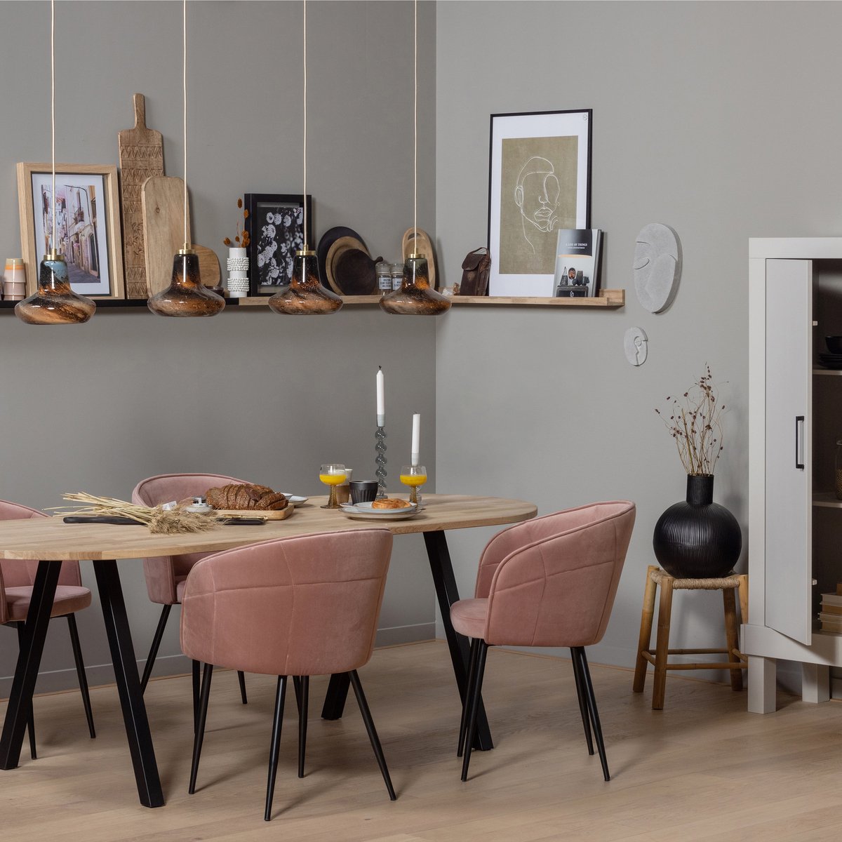 WOOOD Studio Fotolijstplank - Eikenhout - 5x120x10 Zonder bevestigingsschroeven