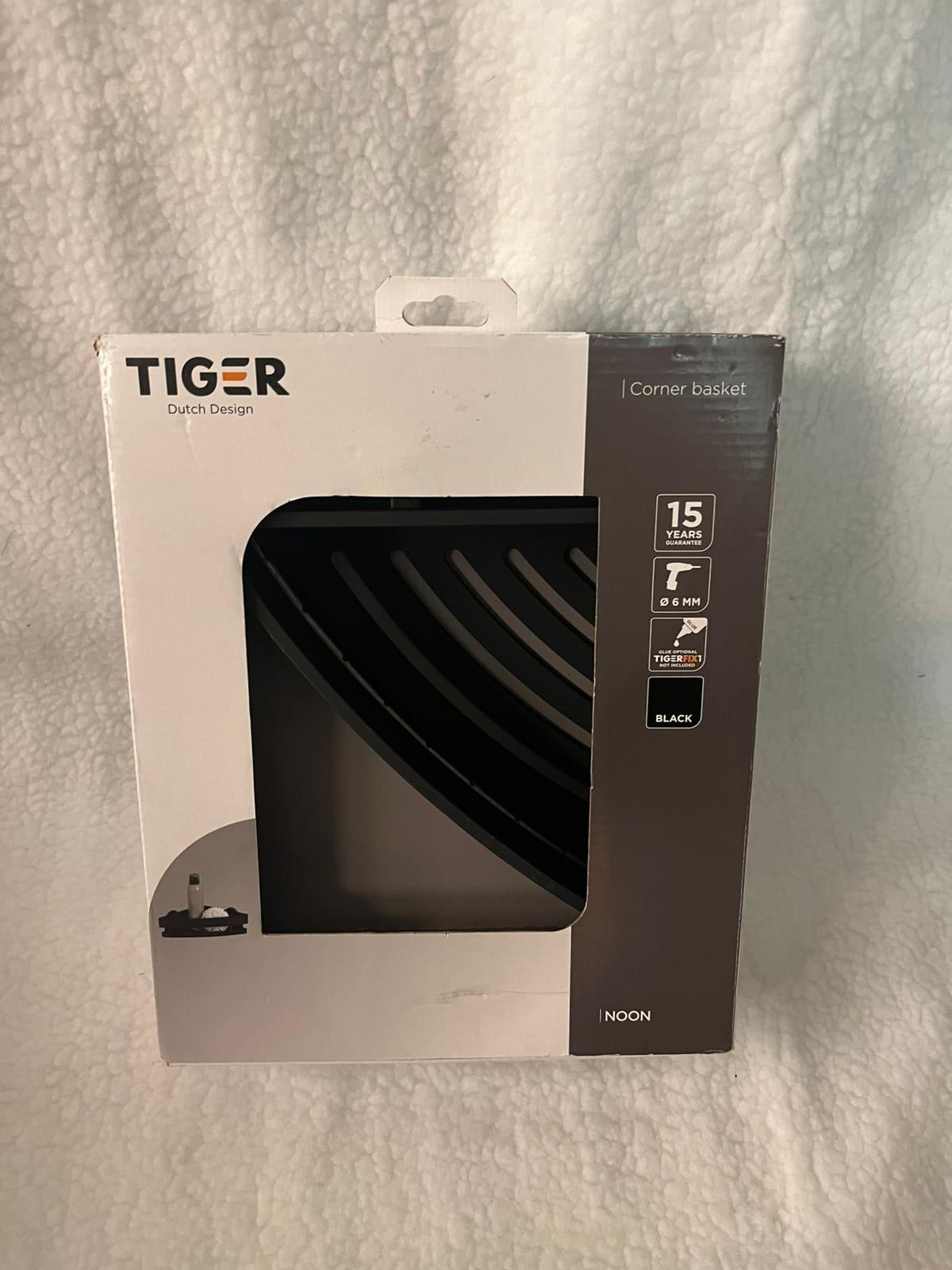 Tiger Noon - Doucherek - Douchemand hoek 22 cm - Zwart Tweede kans