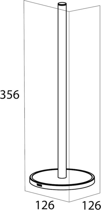 Tiger Tune - Reserverolhouder - vrijstaand - Zwart metaal geborsteld / Zwart - Gunmetal black Tweede kans