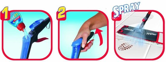Vileda 1.2. Spray spraymop - Microvezelmop met spraysysteem - Geschikt voor alle soorten vloeren tweede kans