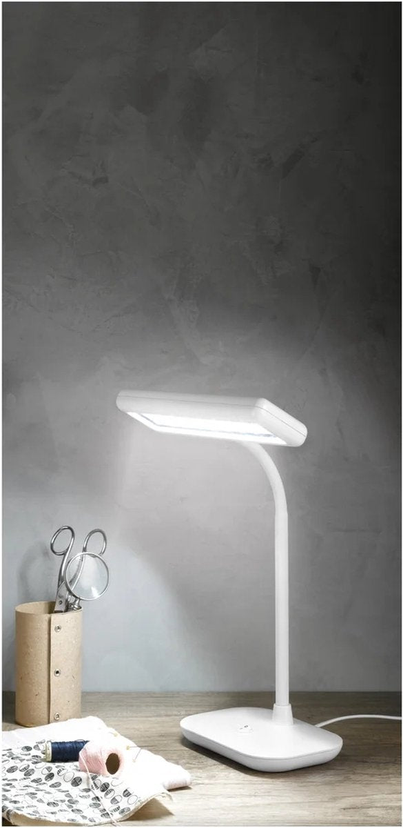 LIVARNO Home LED-daglichtlamp - Hobby - Bureaulamp - Flexibele hals - Lees Lamp - bureauwerk lamp - 7.5w 800lm Wit