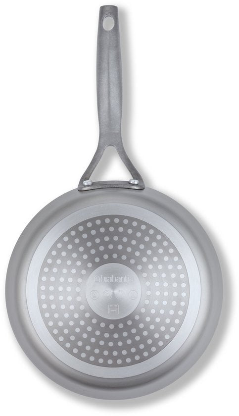 Brabantia Dusk 2-delige Koekenpannenset Ø 20 & 24cm – 100% PFAS Vrij - Keramische Antiaanbaklaag – Inductie Koekenpannenset - Vaatwasser- en Ovenbestendig – Grijs