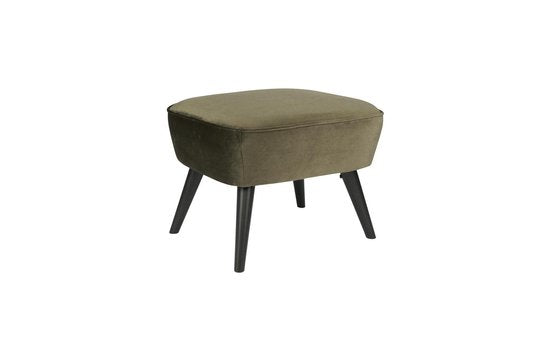 WOOOD Sara Hocker Op Poten - Velvet Stof - Warm Groen - 41x56x36 cm