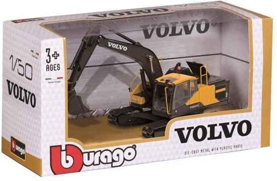 BBURAGO Rupsgraafmachine op bouwvoertuigen EC220E Volvo 1/50 - zwart