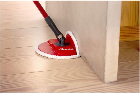 Vileda Spin&Clean - Mopset - Altijd schoon pad - Plooibare kop in microvezels 2in1