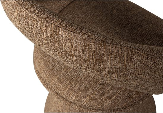 WOOOD Winter Draaibare Eetkamerstoel - Zand Melange/Beige - 80x63x57 cm