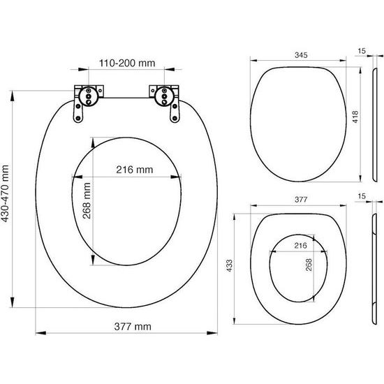 Tiger Steigerhoutlook - WC bril - Toiletbril met deksel - Soft Close - MDF - Eiken Tweede kans