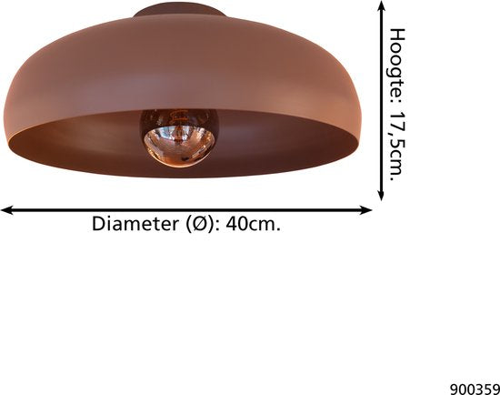 EGLO Mogano Plafondlamp - E27 - Ø 40 cm - Mokka Tweede kans