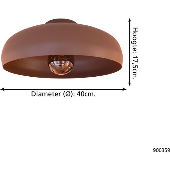 EGLO Mogano Plafondlamp - E27 - Ø 40 cm - Mokka Tweede kans
