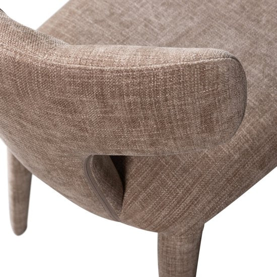 WOOOD Permit Eetkamerstoelen - Polyester - Zand - Set van 2