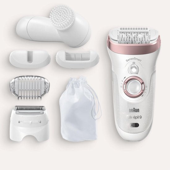 Braun Silk-épil 9 9-880 - Epilator - voor Vrouwen voor Langdurige Ontharing - Wit/Roségoud