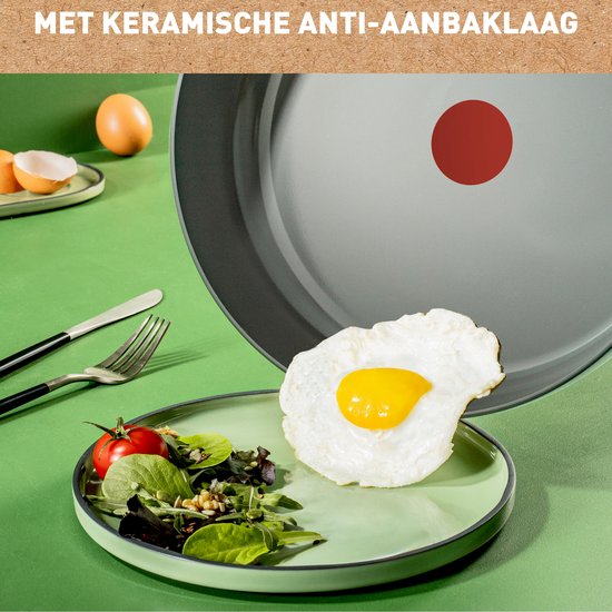 Tefal Renew ON - Wokpan - Ø28 cm - Keramisch - PFAS-vrij - Geschikt voor Inductie