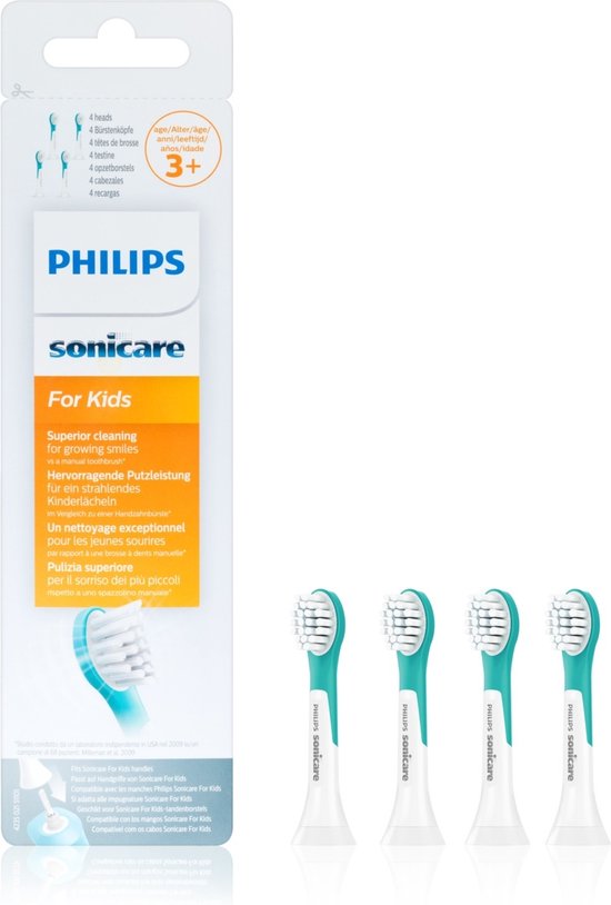 Philips Sonicare For Kids HX6034/33 - Opzetborstels - 4 stuks