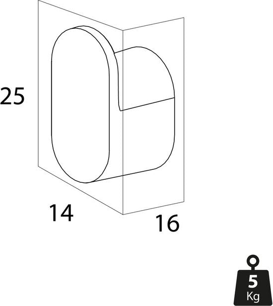 Tiger Cooper - Handdoekhaak klein (2 stuks) - 16x14x25 mm - RVS geborsteld Tweede kans