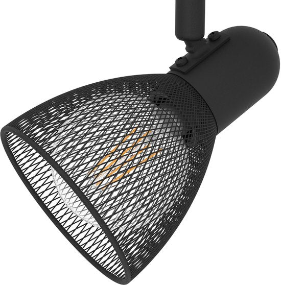 EGLO Carovigno Opbouwspot - 2 lichts - 34 cm. - E27 - zwart/rooster Tweede kans