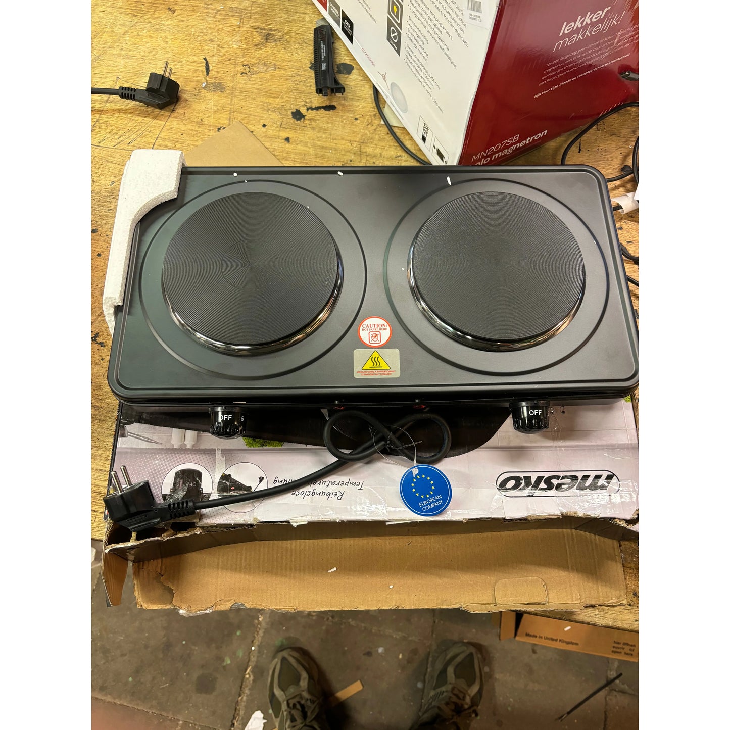 Mesko MS 6509 - Elektrische dubbele kookplaat - 2000 Watt Tweede kans