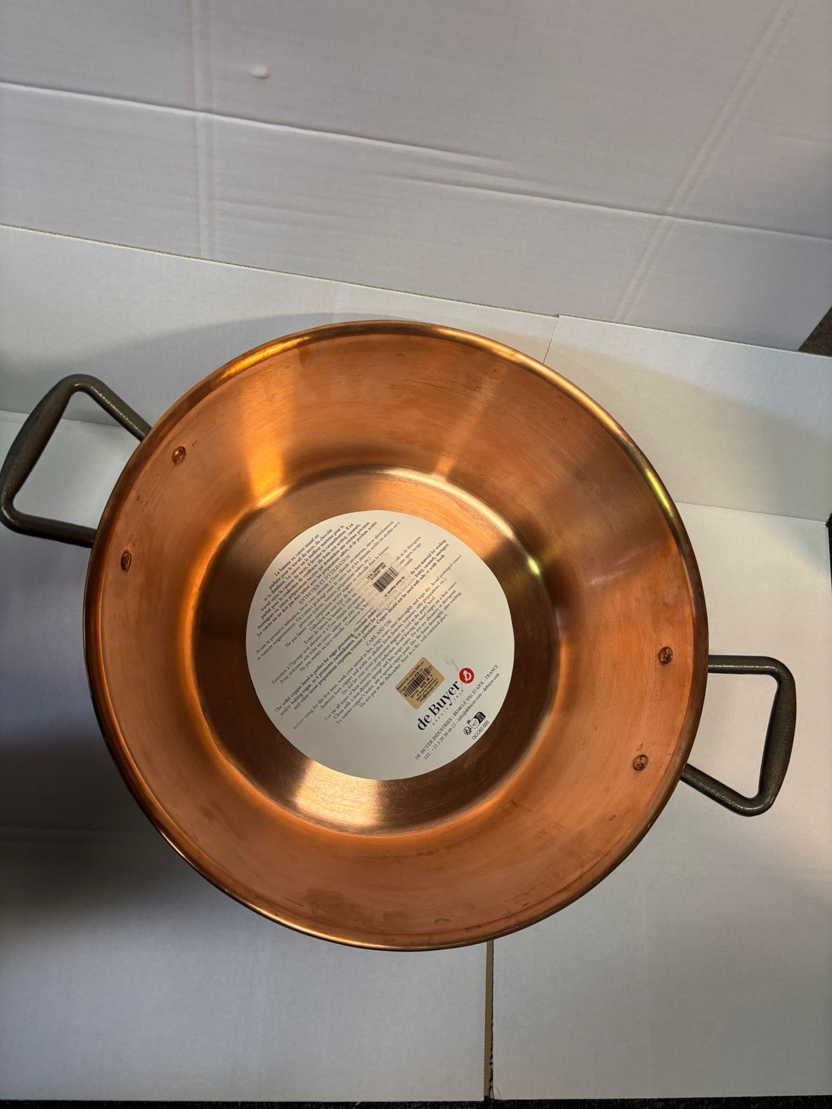 De Buyer Koperen Jam Pan - Confiturenpan - 9L - Ø 38cm.