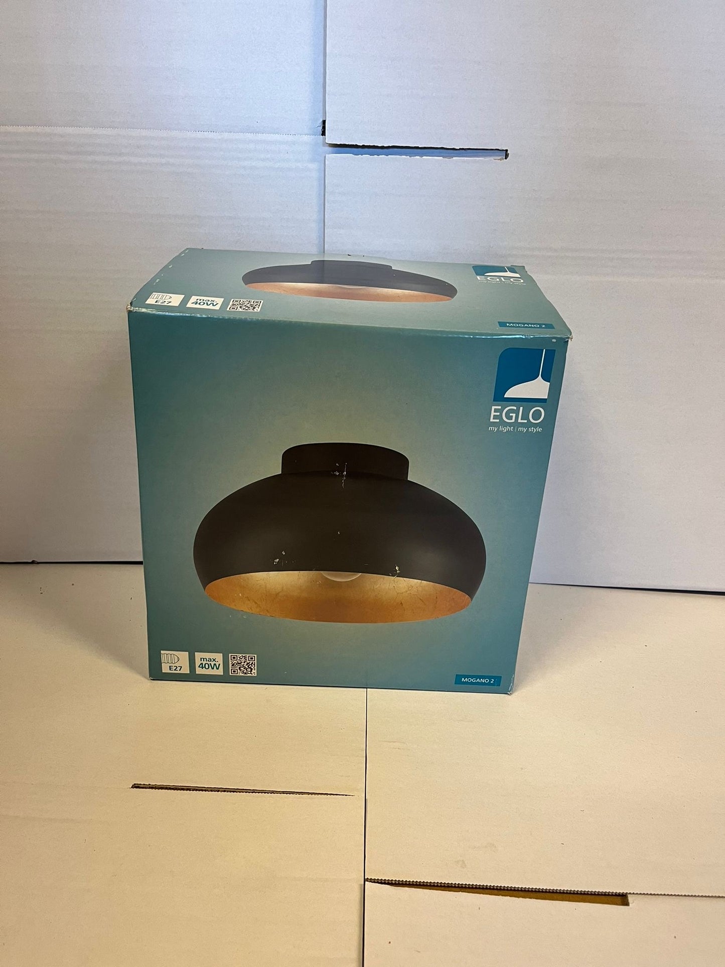 EGLO Mogano 2 Plafondlamp - E27 - Ø28 cm - Zwart|Bladgoud Tweede kans