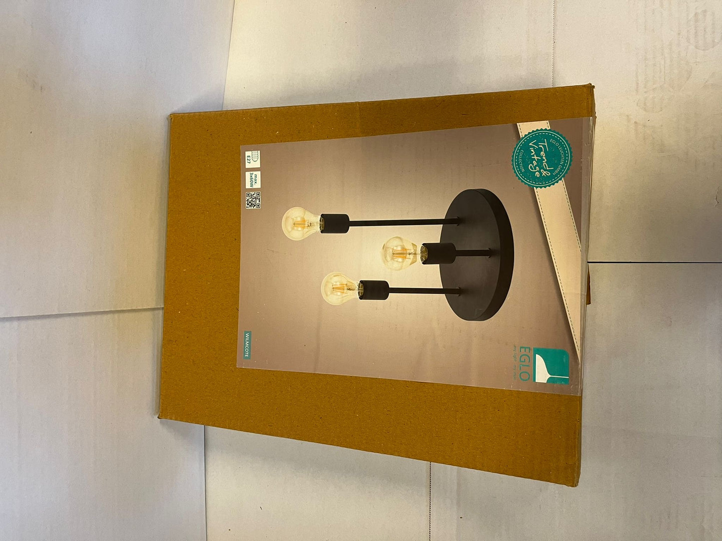 EGLO Wilmcote Plafondlamp - E27 - Ø 28 cm - Zwart Tweede kans