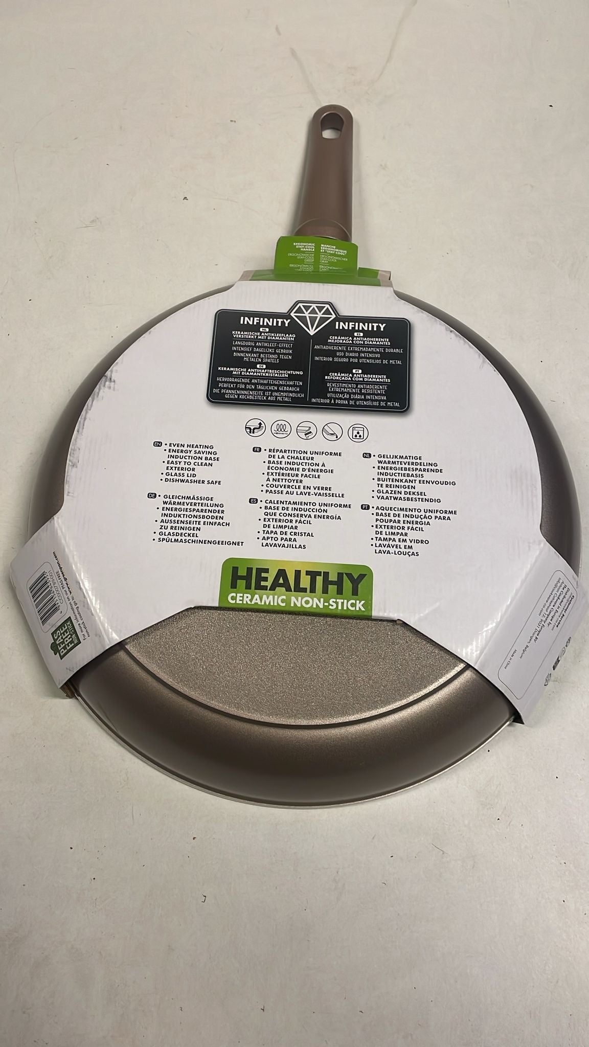 Greenpan Cambridge Bronze Keramische Koekenpan Ø30cm – PFAS-vrij – Inductie Koekenpan – Ovenbestendig tot 160°C – Vaatwasserbestendig – Snelle opwarming – Koudgrepen – Brons