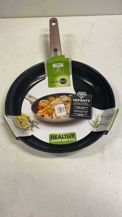 Greenpan Cambridge Bronze Keramische Koekenpan Ø30cm – PFAS-vrij – Inductie Koekenpan – Ovenbestendig tot 160°C – Vaatwasserbestendig – Snelle opwarming – Koudgrepen – Brons