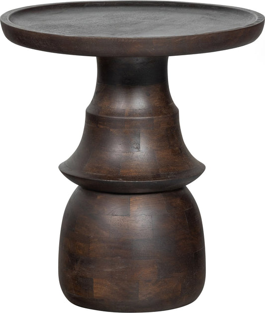 WOOOD Broad Bijzettafel - Organisch Gevormd - Mango Hout - Naturel/Bruin - 55x50x50 cm