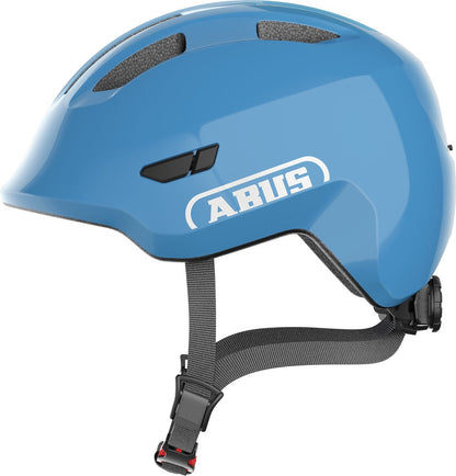 ABUS kinderhelm Smiley 3.0 - fietshelm met diepe pasvorm, kindvriendelijke ontwerpen en ruimte voor een vlecht - voor meisjes en jongens - glanzend blauw, maat S
