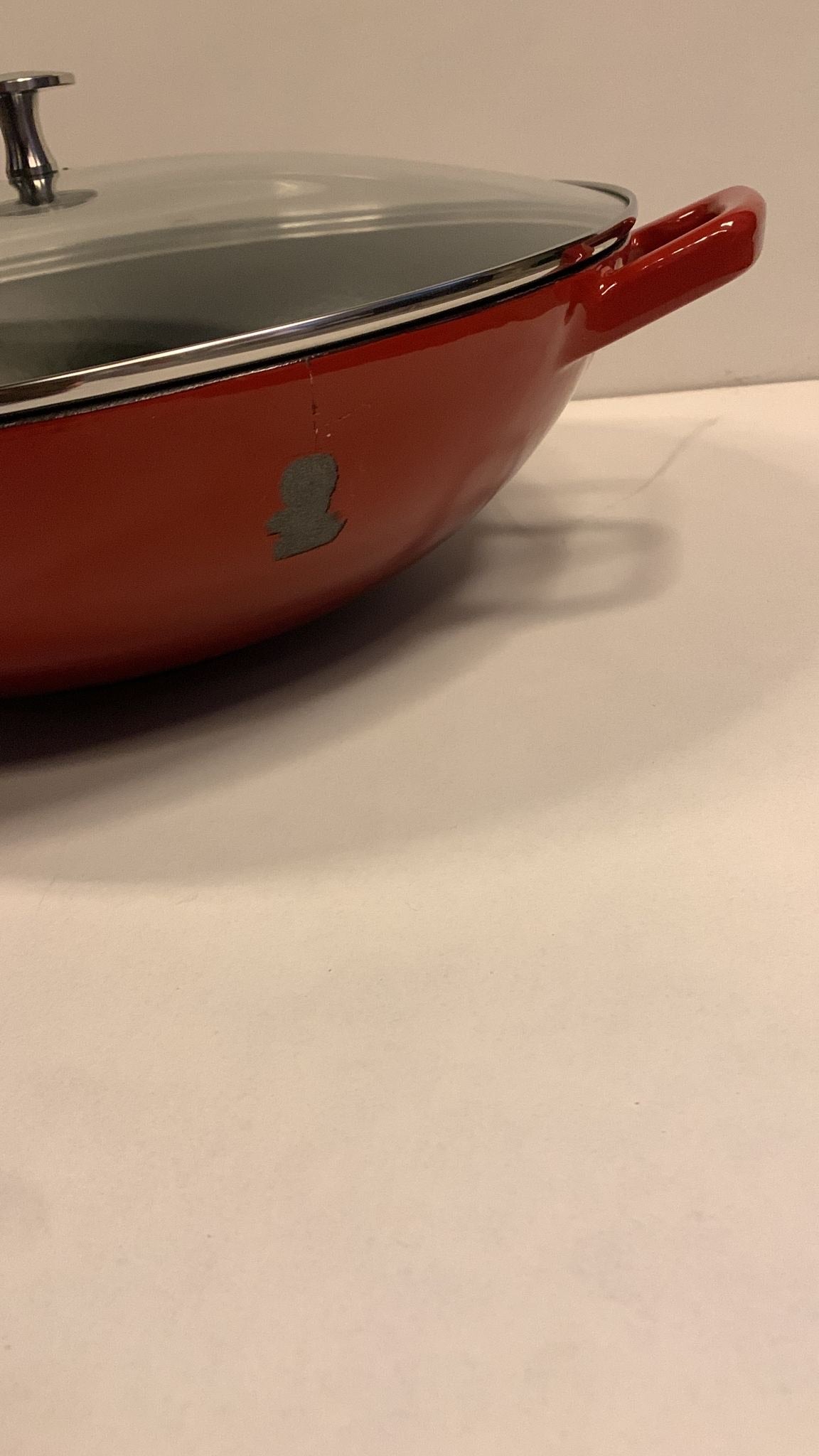 Wokpan Gietijzer Rood, 36 cm - Kela | Calido
