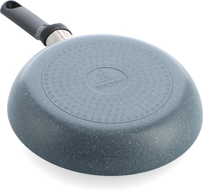 BK Blue Label Granite Keramische Antiaanbak Koekenpan Ø24cm – PFAS-vrij – Inductie Koekenpan –Ovenbestendig tot 160°C – Vaatwasserbestendig – Snelle opwarming – Koudgrepen – Zonder deksel – Blauw