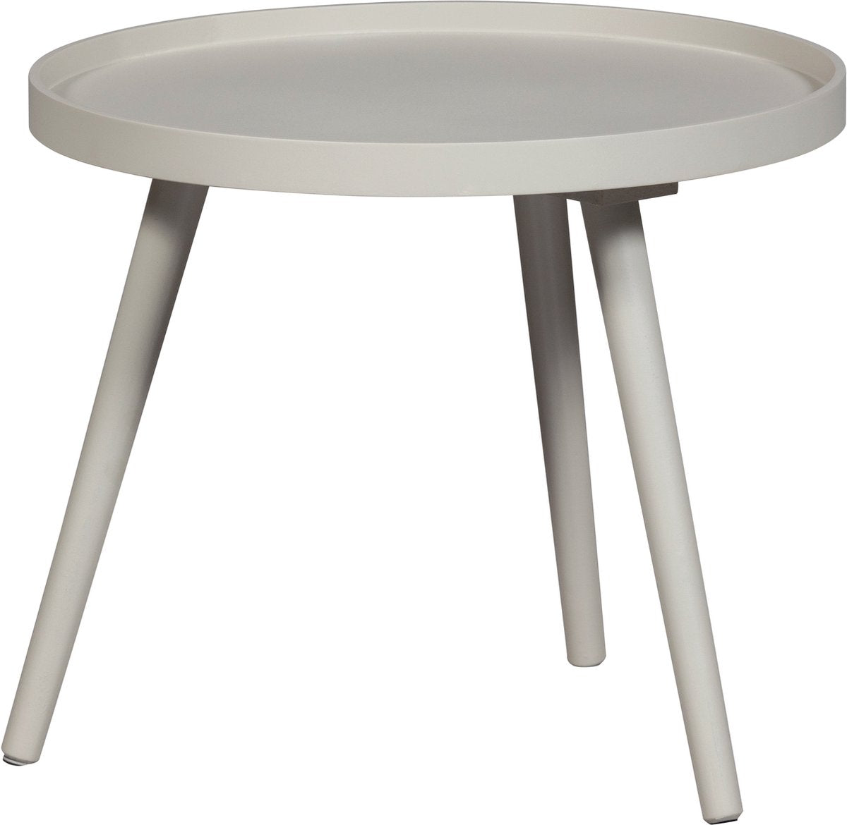 WOOOD Mesa Bijzettafel M - MDF Tafelblad En Grenenhouten Poten - Zand/Beige - 45 x Ø45 cm