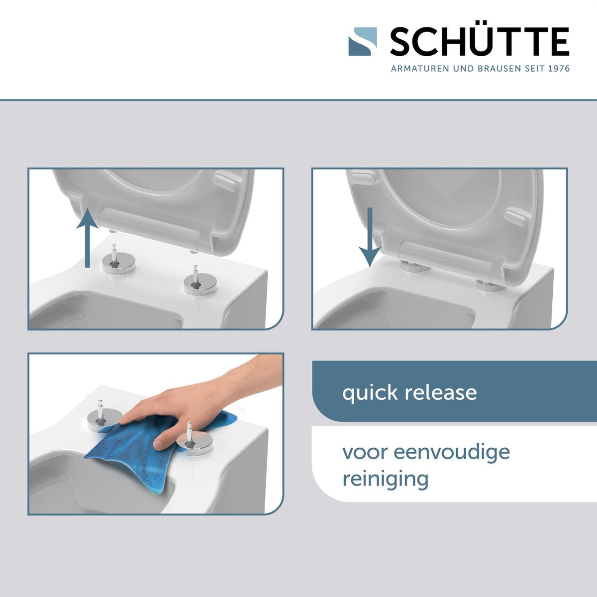 SCHÜTTE WC-Bril 82380 STONE PYRAMID - Duroplast - Soft Close - Afklikbaar - RVS-Scharnieren - Belastbaar tot 175 kg - Decor - 3-zijdige Print Tweede kans