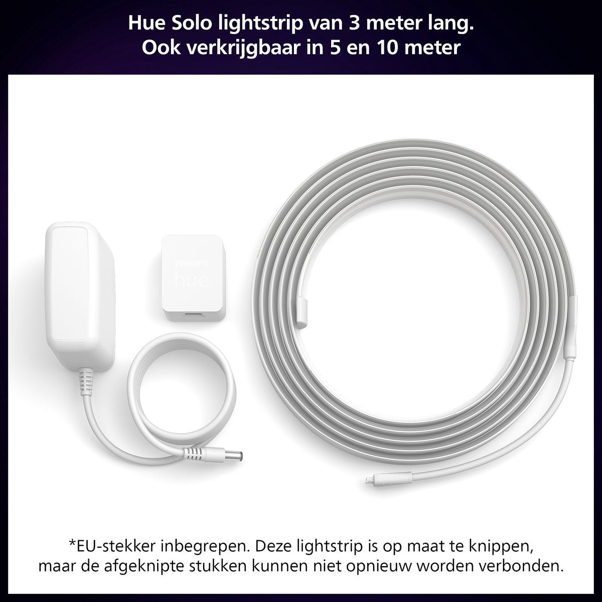 Philips Hue led strip - wit en gekleurd licht - 3 meter