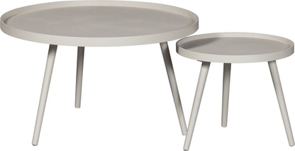 WOOOD Mesa Bijzettafel M - MDF Tafelblad En Grenenhouten Poten - Zand/Beige - 45 x Ø45 cm