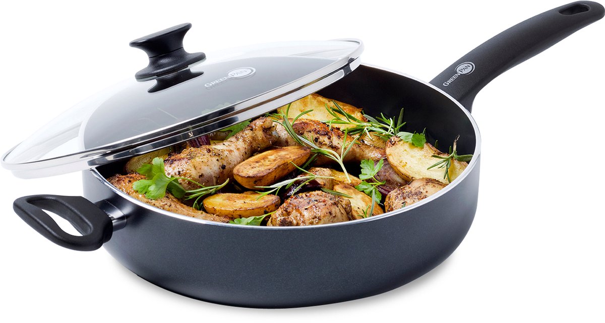 GreenPan Cambridge Keramische Hapjespan met Deksel - Ø28 cm - Inductie
