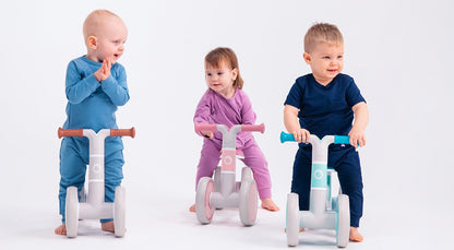 Lionelo Villy Loopfiets - Lichtgewicht - 1-3 jaar - Jongens en Meisjes - tot 30kg - 4 wielen - Schokdemper voorvork - Antislip handvatten - Ergonomisch zadel - Stuurslot - Verjaardagscadeau