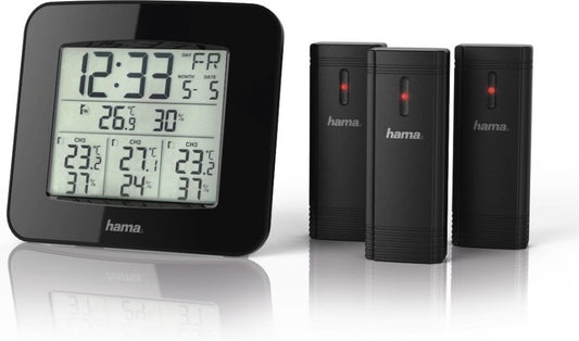 Hama Weerstation "EWS-Trio", met drie sensoren, zwart