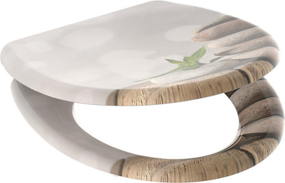 SCHÜTTE WC-Bril 82380 STONE PYRAMID - Duroplast - Soft Close - Afklikbaar - RVS-Scharnieren - Belastbaar tot 175 kg - Decor - 3-zijdige Print Tweede kans