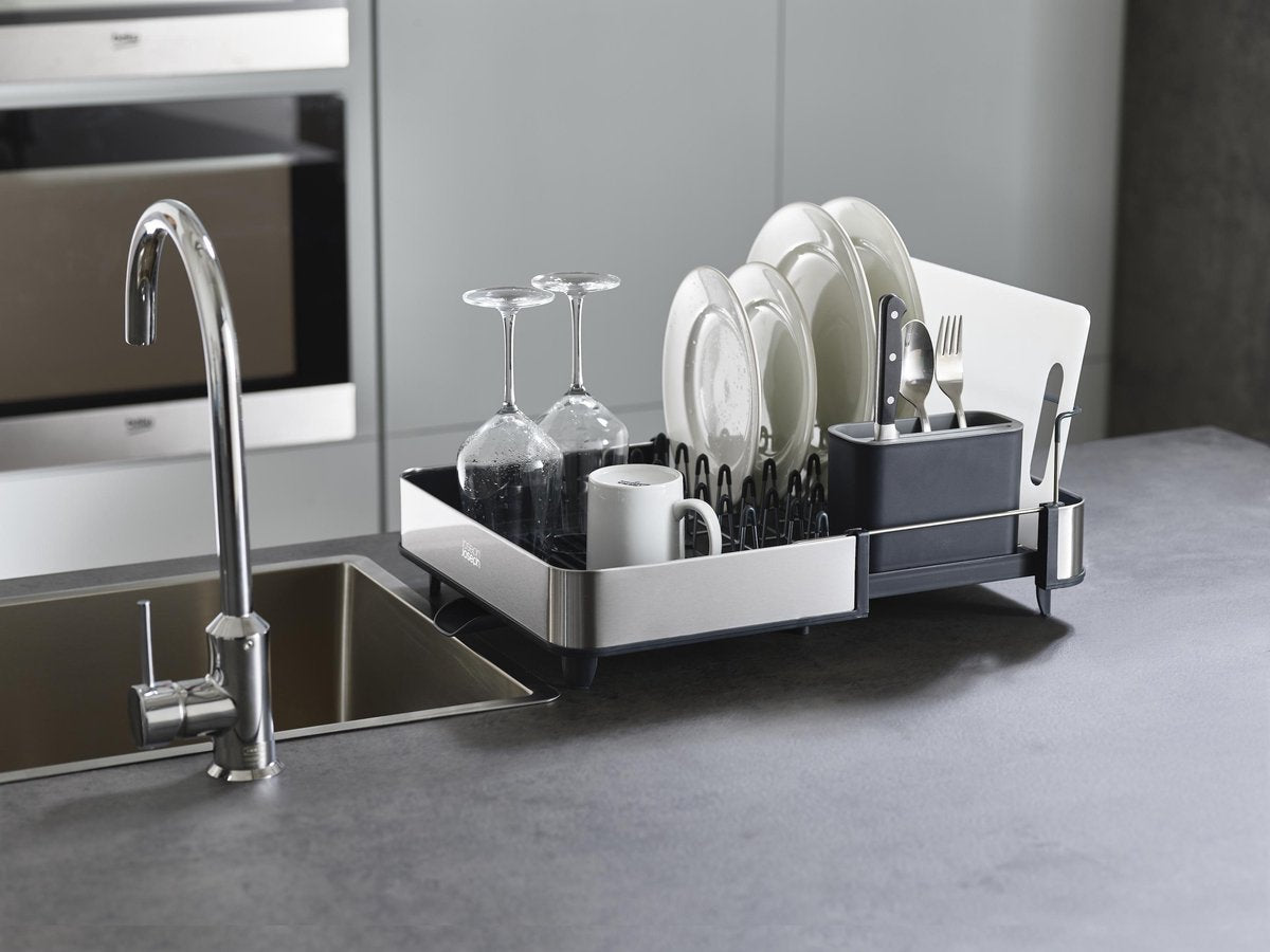 Joseph Joseph Extend Steel Afdruiprek - Uitschuifbaar - RVS, Kunststof - Grijs