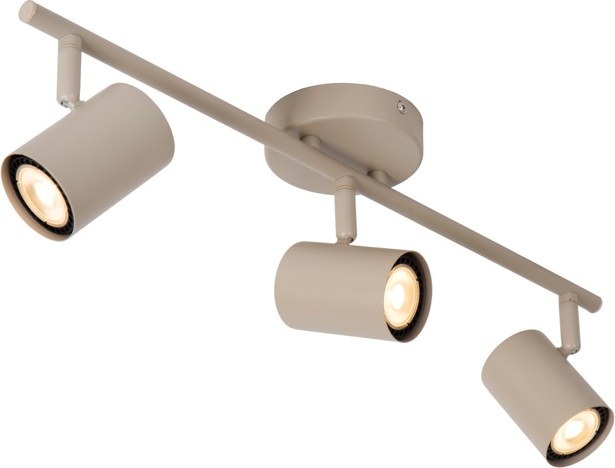 Lucide JOA - Plafondspot (Plafondlamp) - 3xGU10 - Taupe