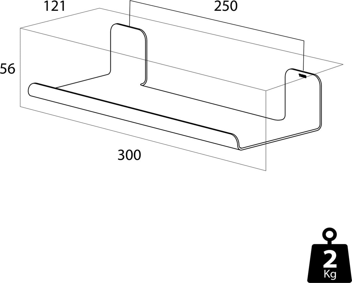 Tiger Colar - Planchet 30 cm - Zonder te boren - RVS gepolijst Tweede kans