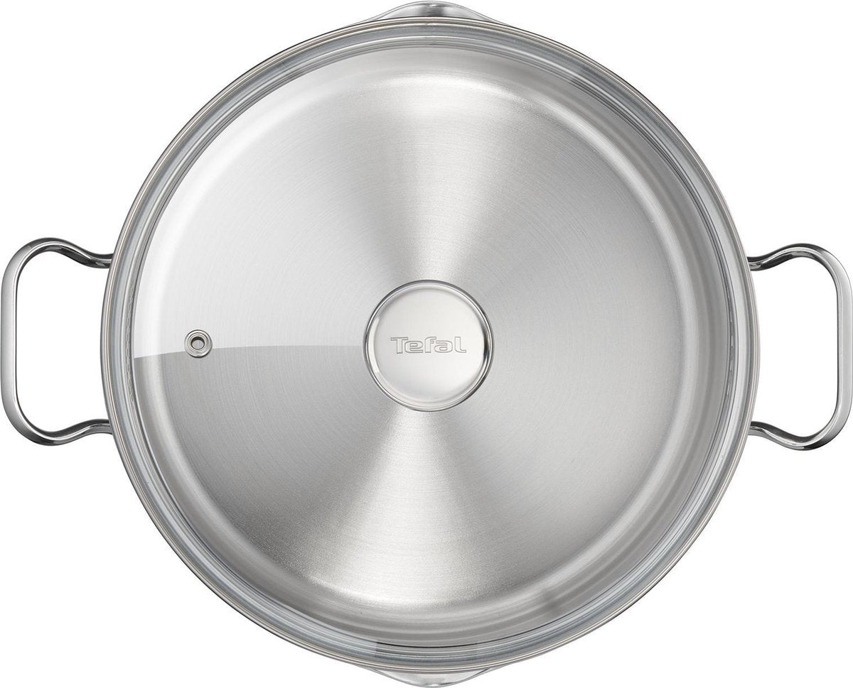 Tefal Duetto Kookpan met Deksel - Ø20cm - Stoomgaatjes - RVS - Geschikt voor alle warmtebronnen - Zilver