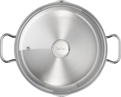 Tefal Duetto Kookpan met Deksel - Ø20cm - Stoomgaatjes - RVS - Geschikt voor alle warmtebronnen - Zilver