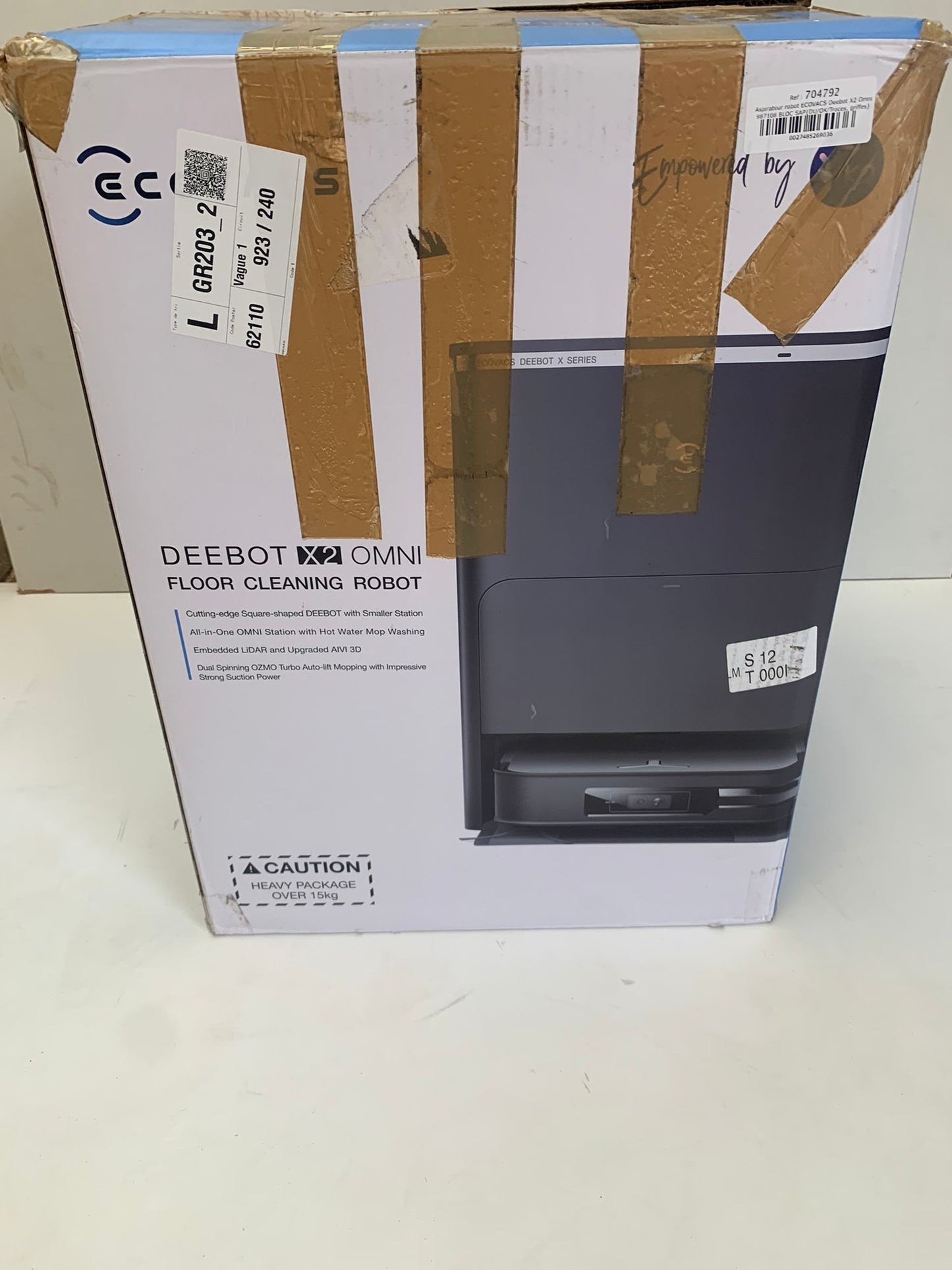 Ecovacs Deebot X2 OMNI - Robotstofzuiger - Automatisch leegstation - Actief dweilsysteem refurbished