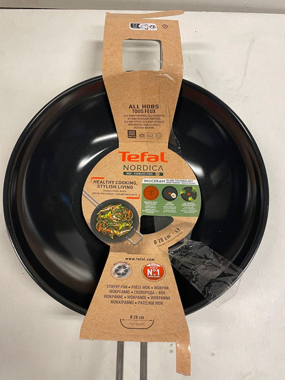 Tefal Nordica Ceramic - Wokpan - Ø28 cm - Keramisch - PFAS-vrij - Geschikt voor Inductie