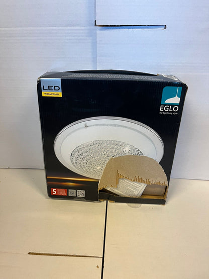 EGLO Acolla Plafond- en Wandlamp - LED - Ø 29 cm - Chroom/Wit Tweede kans