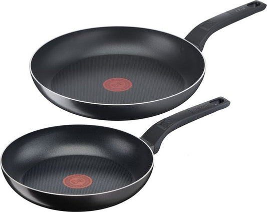 Tefal Easy Cook & Clean - Koekenpannenset - Ø24 en Ø28 cm - Aluminium - Zwart Tweede kans