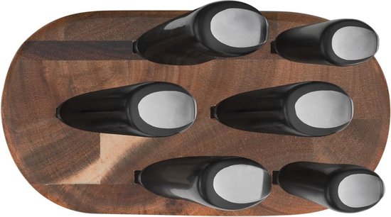 Tefal Jamie Oliver Messenset - 6-delig - Inclusief Messenblok - Hout/RVS - Professionele Kwaliteit Tweede kans