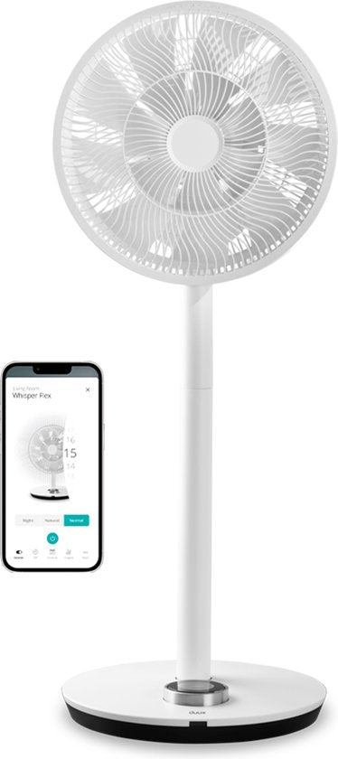 Duux Whisper Flex - Smart Statiefventilator - Staande Ventilator Geruisloos - Wit