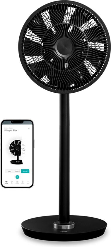 Duux Whisper Flex - Smart Statiefventilator - Staande Ventilator Geruisloos - Zwart