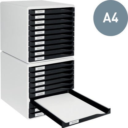 Leitz Ladenblok met 10 laden - Wit/Zwart